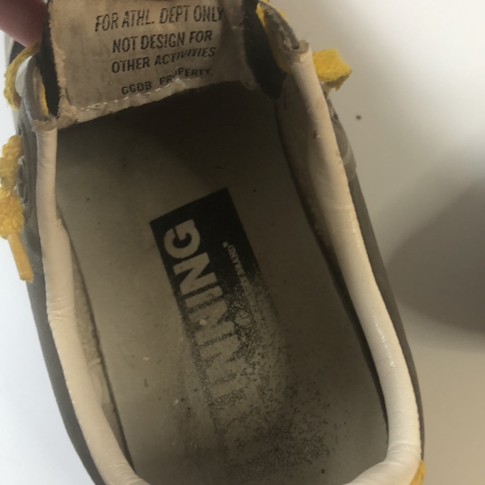 Golden Goose Grey and Black Sneakers with Yellow Laces - Picture 6 of 7